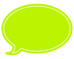 シンプルなカラーの吹き出し　丸形