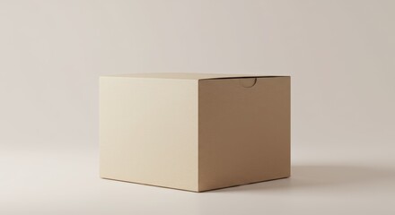 Obraz premium Beige Box Simple Cardboard Container