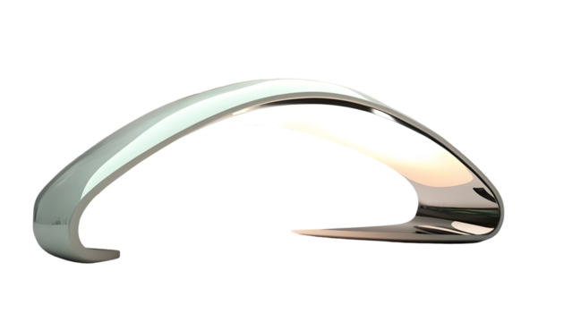 Abstract curved metallic arch design
