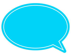 シンプルなカラーの吹き出し　丸形