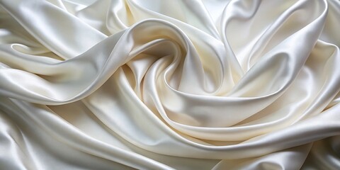 Obraz premium Luxurious White Silk Fabric Texture: Vintage Photography Background