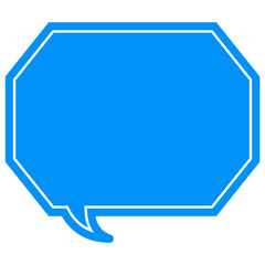 シンプルなカラーの吹き出し　角のある八角形