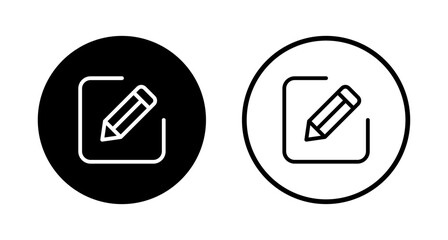 Edit icon logo design. edit document sign and symbol. edit text icon. pencil. sign up
