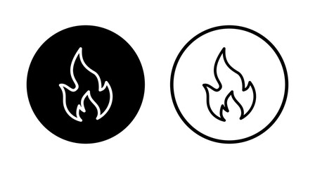 Fire icon logo design. fire sign and symbol