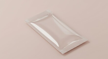 Clear Sachet on Neutral Background