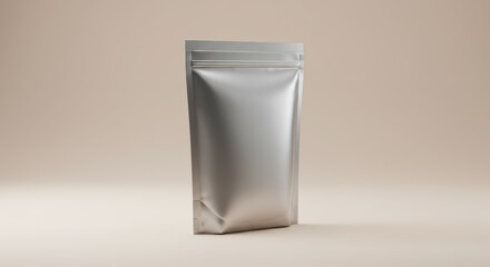 Silver Pouch Mockup Package Design