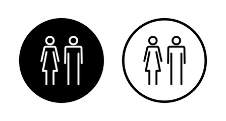 Man and woman icon logo design. male and female sign and symbol. Girls and boys