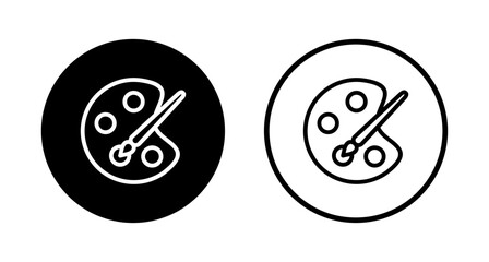 Paint icon logo design. paint brush sign and symbol. paint roller icon vector