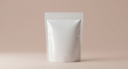 White Pouch Packaging for Food or Product Mockup