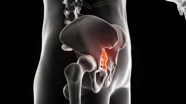 Coccyx anatomy illustration for educational purposes