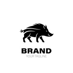 Fototapeta premium Boar Logo. Boar Logo Design. Boar Logo Brand. Boar Logo Vector Design Isolated on White Background