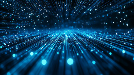 blue technology glowing lines background 3d