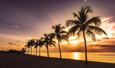 sunset on the beach