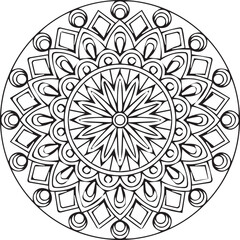 Beautiful flower art and mandala vector design