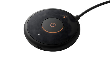 Fototapeta premium Round audio device with control buttons