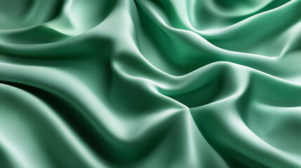Obraz premium minimal background green silk abstract