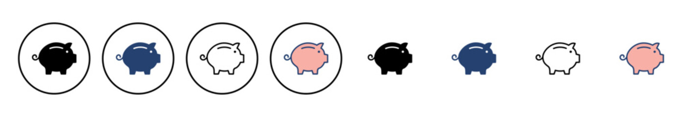 Piggy bank icon vector. piggy money icon