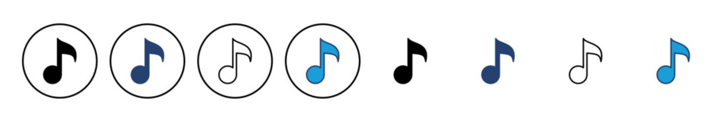 Music icon vector. note music icon vector