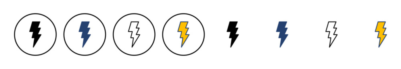 Lightning icon vector. electric icon vector. power icon. energy sign