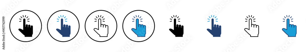  hand click icon vector. pointer icon vector. hand cursor icon vector