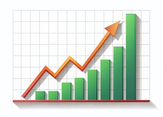Minimalist Line Drawing of Ascending Graph Symbolizing Profit Growth