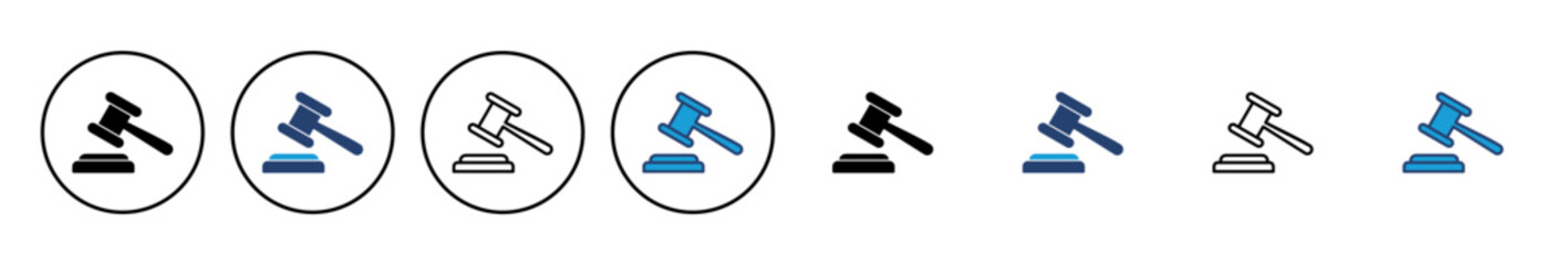 Gavel icon vector. judge gavel icon vector. law icon vector. auction hammer