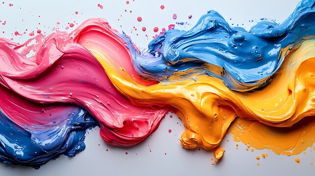 Abstract color fusion paint collision scene high resolution background