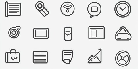 Line Icons Set for Web and App Design
