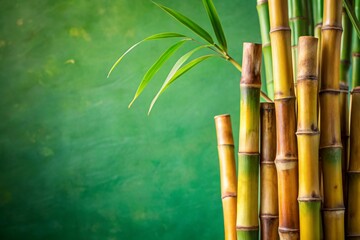 Minimalist Pongal: Green Sugarcane Copy Space - Festive Harvest