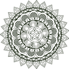 Beautiful flower art and mandala vector design