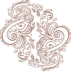 Beautiful flower art and mandala vector design