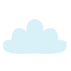 An artistic light blue cloud with a rounded, fluffy shape and smooth edges. Designed in a minimal style for sky, weather, and dreamy-themed creative projects.