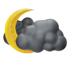 cloud and moon
