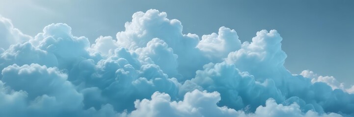 Light blue abstract art  Blurred cloud shapes, soft gradients , watercolor, background, dreamy