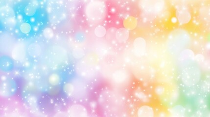 Pastel rainbow bokeh background with sparkling lights dreamy ethereal texture