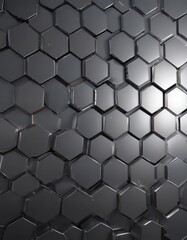 Fototapeta premium Subtle lighting highlights hexagonal metal surface Elegant, metallic geometric design , silver, background