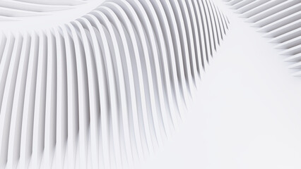 Obraz premium Abstract Curved Shapes. White Circular Background.