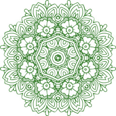 Beautiful flower art and mandala vector design