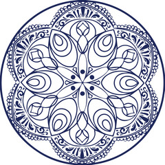 Beautiful flower art and mandala vector design