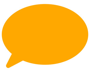 シンプルなカラーの吹き出し　丸形