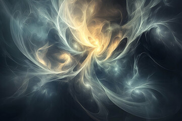 Fototapeta premium Abstract swirling forms of light and shadow.