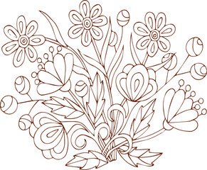 Beautiful flower art and mandala vector design