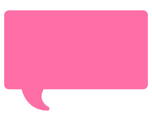 シンプルなカラーの吹き出し　四角形