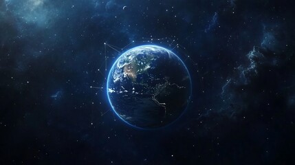 Obraz premium planet earth and moon