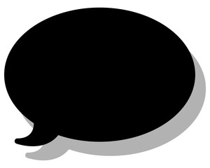 シンプルなカラーの吹き出し　丸形