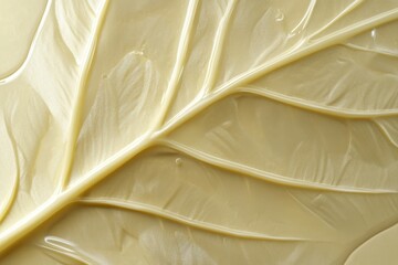 Abstract cream leaf design surface texture.