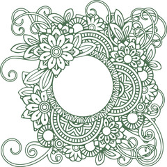 Beautiful flower art and mandala vector design