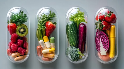 Health in Capsules: The Perfect Combination of Fresh Fruits, Vegetables, and Vitamins