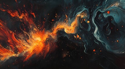 A vibrant abstract display of swirling colors and textures.