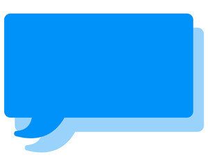 シンプルなカラーの吹き出し　四角形